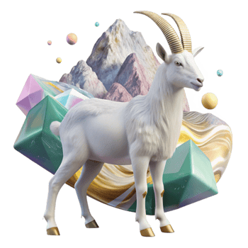 stunning contemporary Mountain Goat Silhouette Transparent Background White Fur high resolution png
