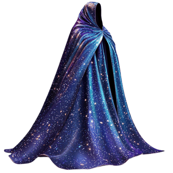 Blue Cloak Hooded Design and Elegant Style, Featuring Mysterious Charm, A Romantic Decorative Piece that Adds an Air of Intrigue, Perfect as a Gift or Unique Fashion Accessory, png