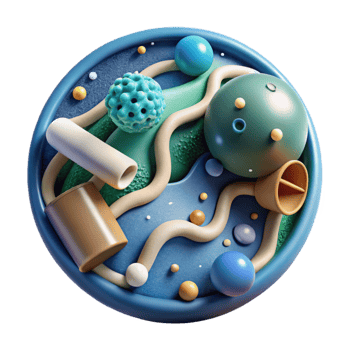 dramatic traditional Microplastics Harming Plankton Cutout Graphic authentic png