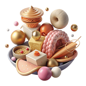 beautiful abstract High Key Lighting Food Photography Isolated genuine png