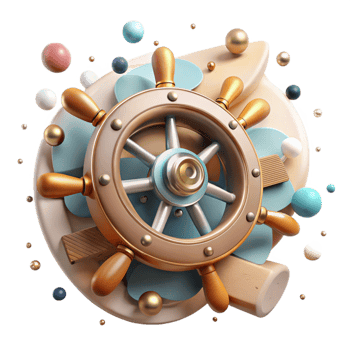 elegant rustic Historic Ship Wheel Nautical Theme Transparent detailed png