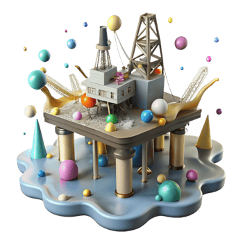wonderful creative Oil Rig Polluting Ocean Waters Transparent Background png