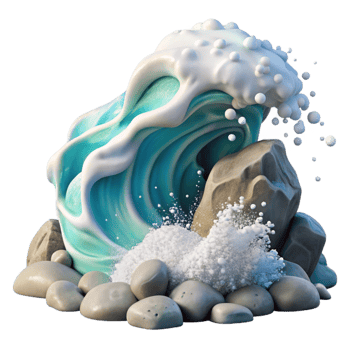 beautiful classic Ocean Waves Crashing on Shore Dynamic Angle Cutout premium png