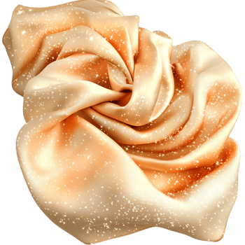 Cream Satin Fabric Swirled Smooth Texture, An Elegant and Luxurious Decorative Piece that Adds Charm and Sophistication to Any Setting, Perfect for Upholstery, Draping, or Elegant Event Decoration, png
