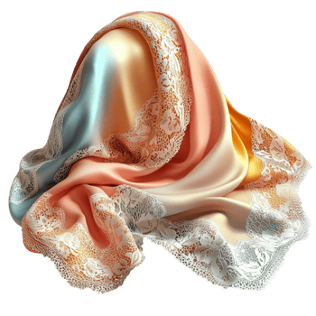 Multicolored satin fabric swirled in vibrant hues, featuring a smooth texture elegant decorative appeal, exuding luxury and charm, ideal for fashion, interior design, oristic statement pieces. png