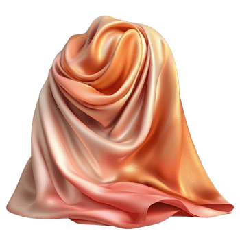 Glossy rosegold draped fabric arranged like sculpture representingistic textile flow suitable for high fashion displays or abstract decorative installations png