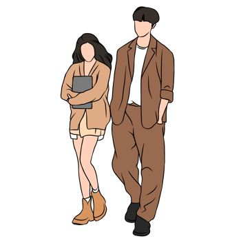 couple illustration flat style romantic valentine young style fashionable collage png