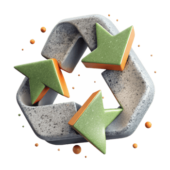 stunning modern Recycle Symbol with Grunge Texture Isolated Cutout png
