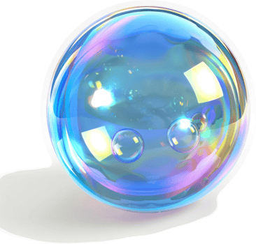A vibrant iridescent bubble, showcasing colorful reflections. png