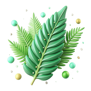 elegant contemporary Light Green Fern Leaf Cutout authentic png