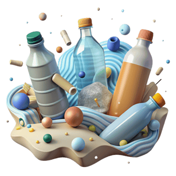 stunning modern Plastic Bottles Washed Ashore Cutout Pollution Problem detailed png