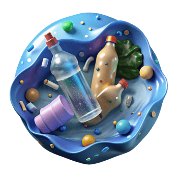 magnificent vintage Ocean Pollution Plastic Bottles Isolated on White high quality png