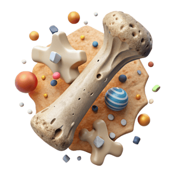 serene traditional Preserved Artifact Dinosaur Bone Isolated original png