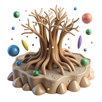 vibrant traditional Mangrove Roots and Sediment Transparent Background genuine png