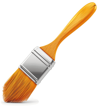 Wooden-handled paintbrush for artistic creation. png