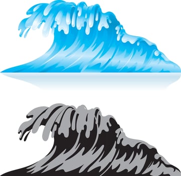 Wave Art, High Tide Seawater vector