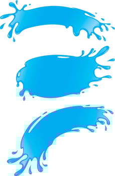 Wave Banner Set, Abstract Illustration vector