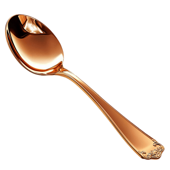 Copper Spoon Featuring an Ornate Handle and Intricate Design as a Vintage Cutlery Piece and Elegant Dining Accessory for Sophisticated Table Settings and Classic Kitchen Collections png