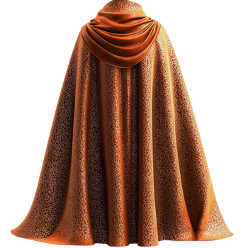 Brown Velvet Cloak Draped Fabric and Mysterious Allure Designed as an Elegant Masquerade Accessory Offering Regal Charm for Theatrical Appearances or Enchanting Costume Moments png