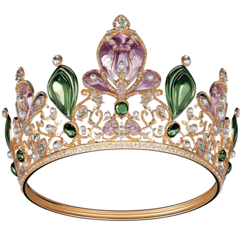 Purple Crown Gold Gems Elegant Decorative Piece Regal Smbol Luxurious Design Statement Accent Timeless Beauty Delicate Craftsmanship Essential Beauty png