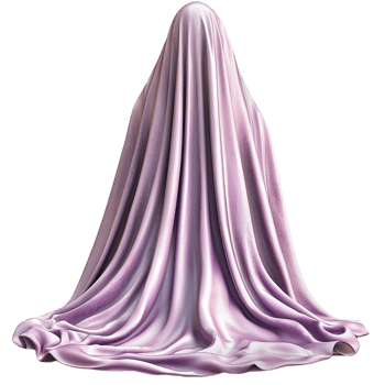 Purple Silk Veil Draped Mysterious Allure, Featuring Elegant and Regal Charm, Perfect for a Masquerade or Special Event, Adding a Touch of Glamour and Enchantment to Your Look, png