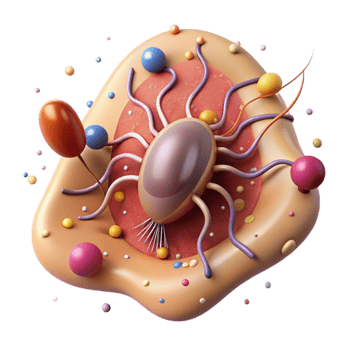 beautiful artistic Malaria Parasite Illustration Microscopic View Cutout professional png