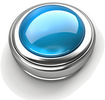 Shiny, round, blue button with silver frame. png