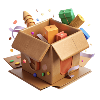 extraordinary rustic Recycled Cardboard Box Packaging Material Cutout authentic png