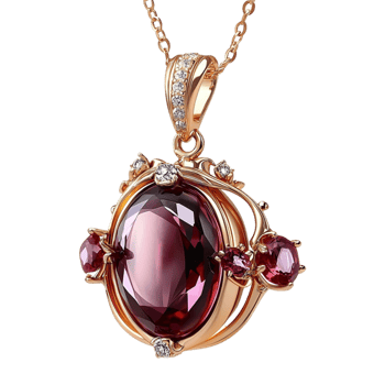 Purple Amethyst Pendant Gold Frame, Sparkling Gems Set in a Luxurious Gold Frame, Elegant Design Magical Aura, Perfect for Adding Grace and Beauty to Any Jewelry Collection. png