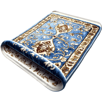 Blue Leather Book Gold Patterns and Intricate Design Displaying Vintage Charm and Luxurious Appeal as an Essential Piece for a Classic and Sophisticated Library png