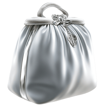 White Satin Handbag Gold Clasp Elegant Design Luxurious Accessory Vintage Fashion Statement png