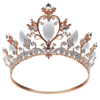 Golden Crown Heart Accents Sparkling Gems Regal Design Princess Royalty Symbol Elegance png
