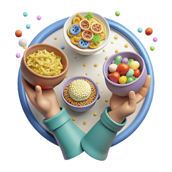 impressive rustic Hands Holding Plates of Food at Potluck Transparent Background authentic png
