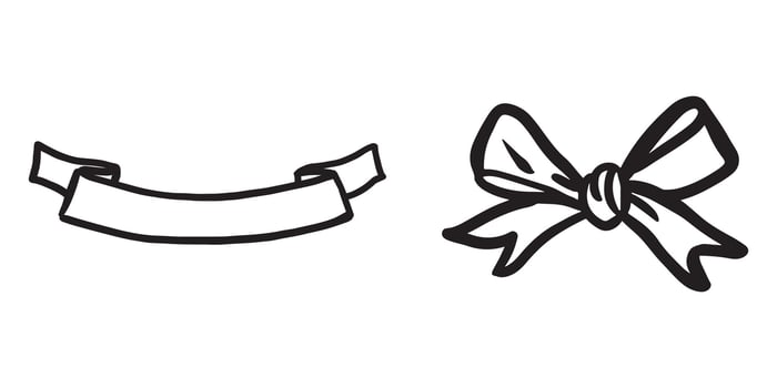 Hand Drawn Ribbon and Bow vector