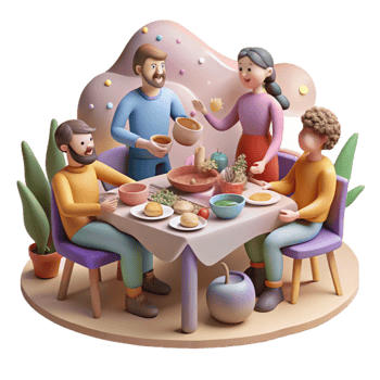 magnificent contemporary People Sharing Meal Community Feast Cutout authentic png