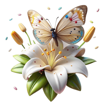 wonderful artistic Hoverfly on White Clover Flower Cutout Image genuine png