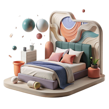 magnificent minimalist Minimalist Bedroom Design Element Isolated high resolution png