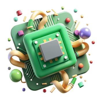 vibrant vintage Green Technology Circuit Board Transparent Background exclusive png
