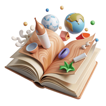 dramatic contemporary Open Book with Environmental Information Cutout high quality png
