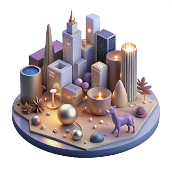 elegant traditional High Angle View of Zoo Enclosure Transparent Background detailed png