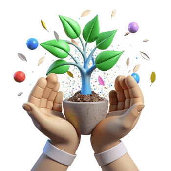vibrant classic Hands Holding Sapling Transparent Background premium png