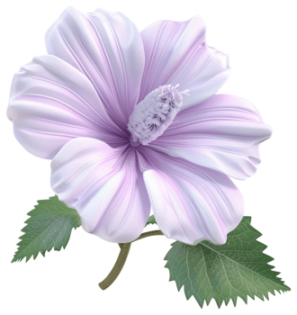 Lavender-toned hibiscus flower in full bloom. png