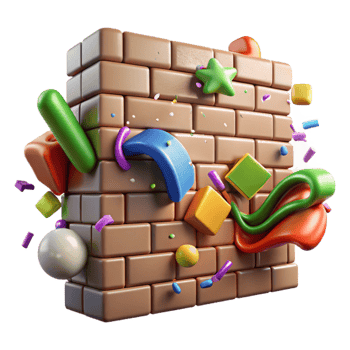 beautiful contemporary Graffiti Art on Brick Wall Isolated Element premium png