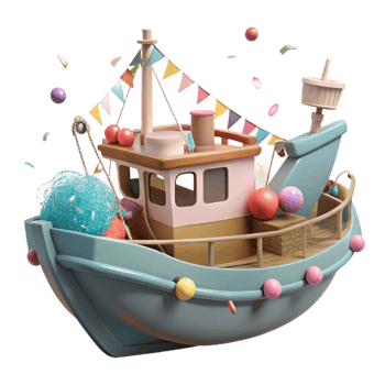 impressive rustic Large Fishing Boat Cutout Isolated Element Side Profile professional png