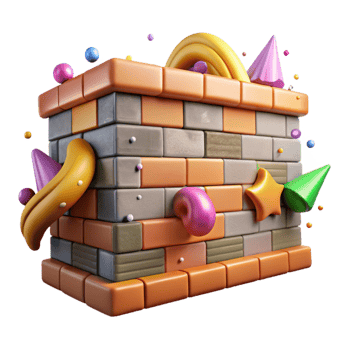 magnificent artistic Graffiti Art on Brick Wall Isolated Element png