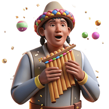 stunning rustic Peruvian Panpipes Player Traditional Clothing Transparent Background professional png