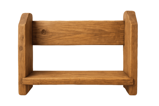 Simple Handmade Wooden Shelf for Minimalist Home Decor png