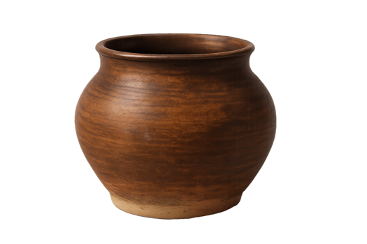 Handmade Ceramic Pot in Simple Design with Earthy Color Tones png