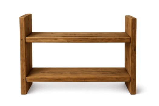 Simple Handmade Wooden Shelf for Minimalistic Home Decor png