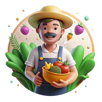 stunning rustic Local Farmer Holding Fresh Vegetables Cutout high quality png